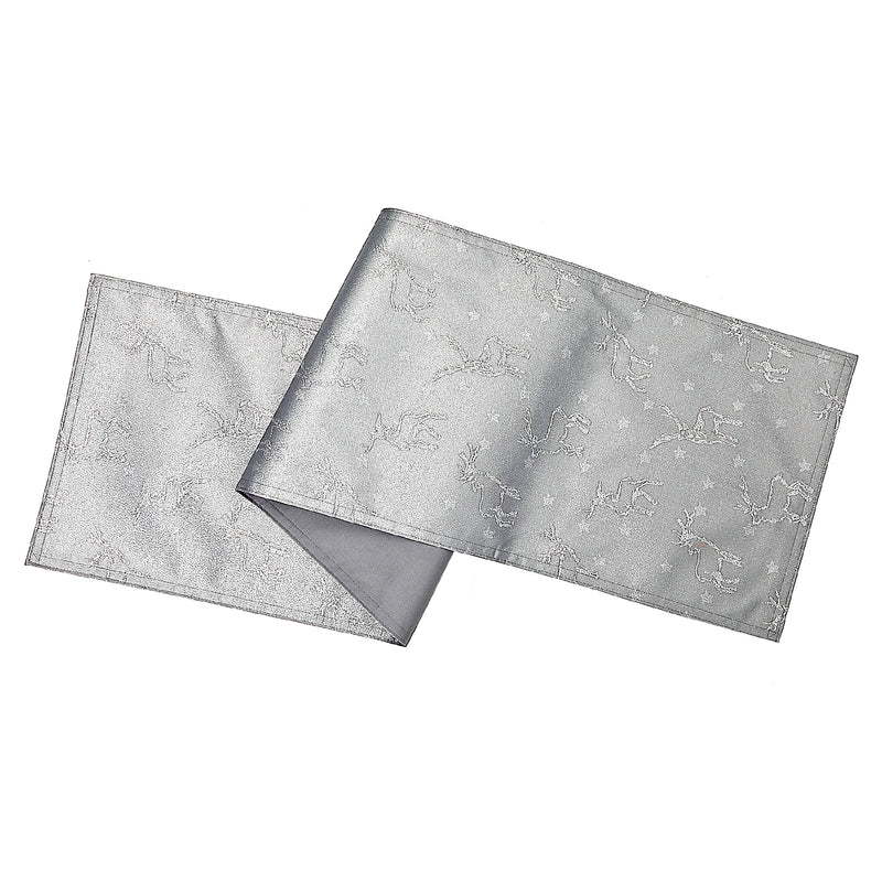 Lurex Table Runner (54") (Silver Reindeer)